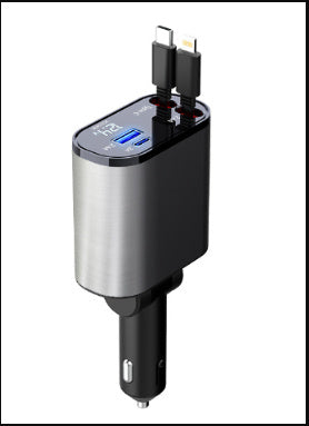 Chargeur de voiture en métal 100W, charge Super rapide