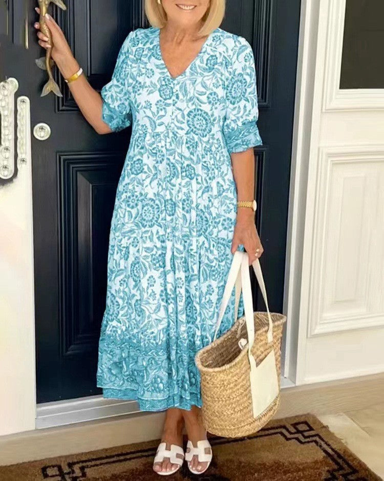 Robe longue à imprimé - Molinse