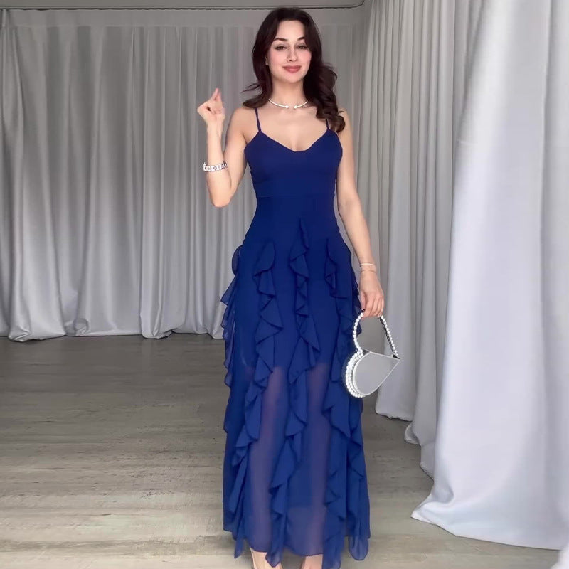Robe Élégante à Volants – Style Glamour d'Été