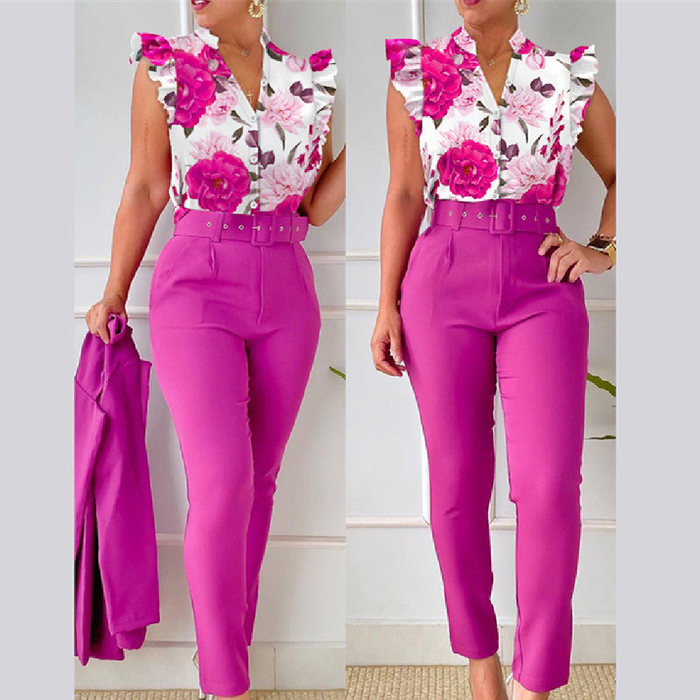 SELVA™ Ensemble Floral Glamour Chic et Moderne - Molinse