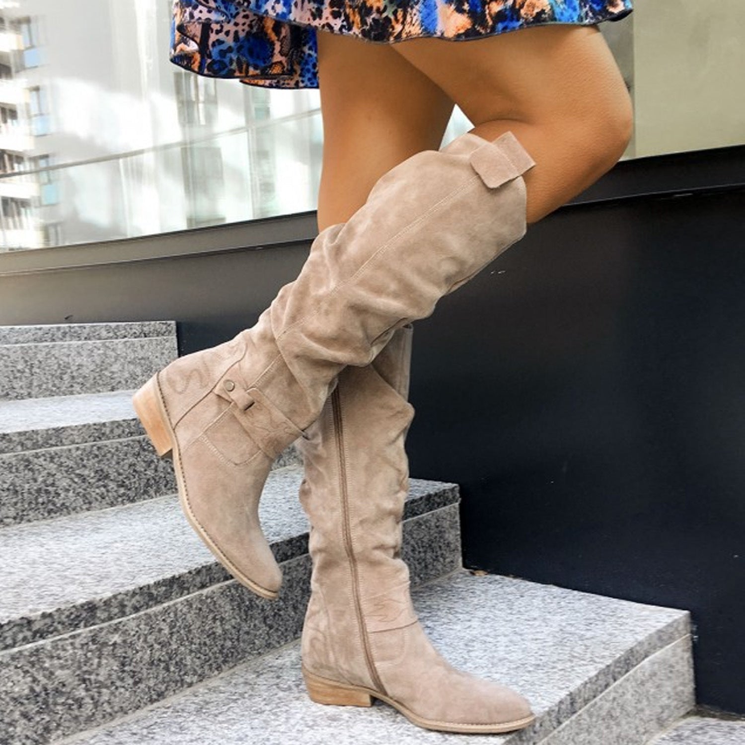 Bottes longues à talons bas - Molinse
