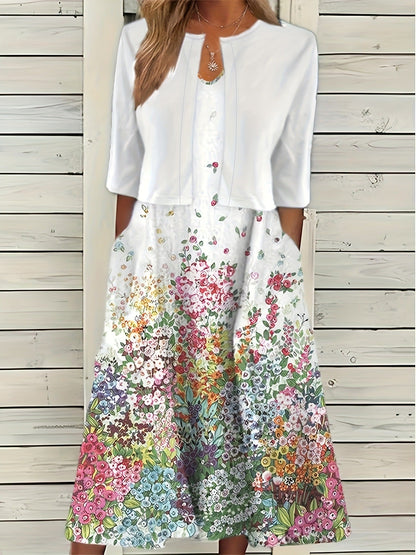 Ensemble haut et robe fleurie - Molinse