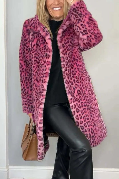 Manteau mi-long en peluche - Molinse