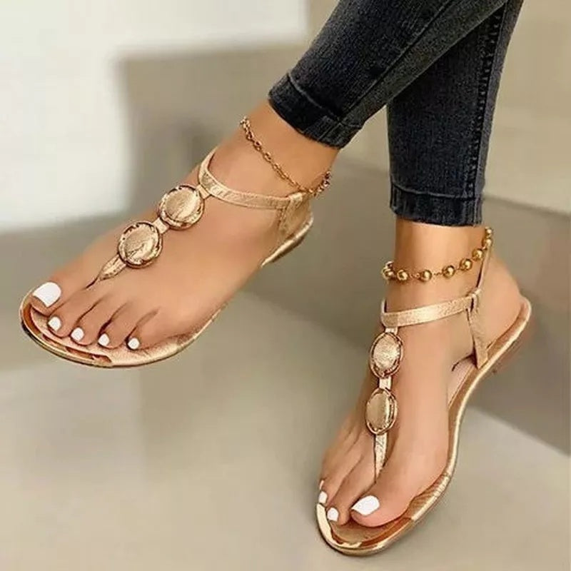 Sandales Élégantes à Bijoux Ronds - Molinse