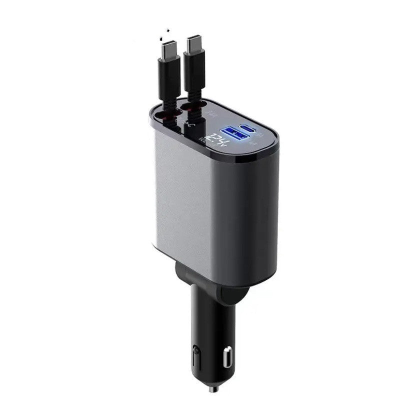 Chargeur de voiture en métal 100W, charge Super rapide