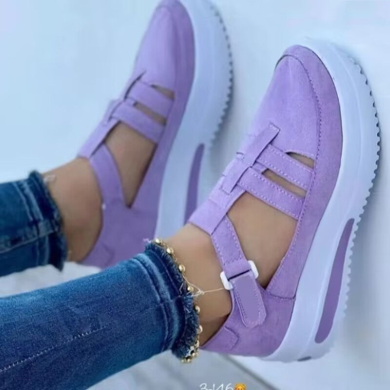 Sandale orthopédique style basket à semelle plateforme pour femme - Molinse