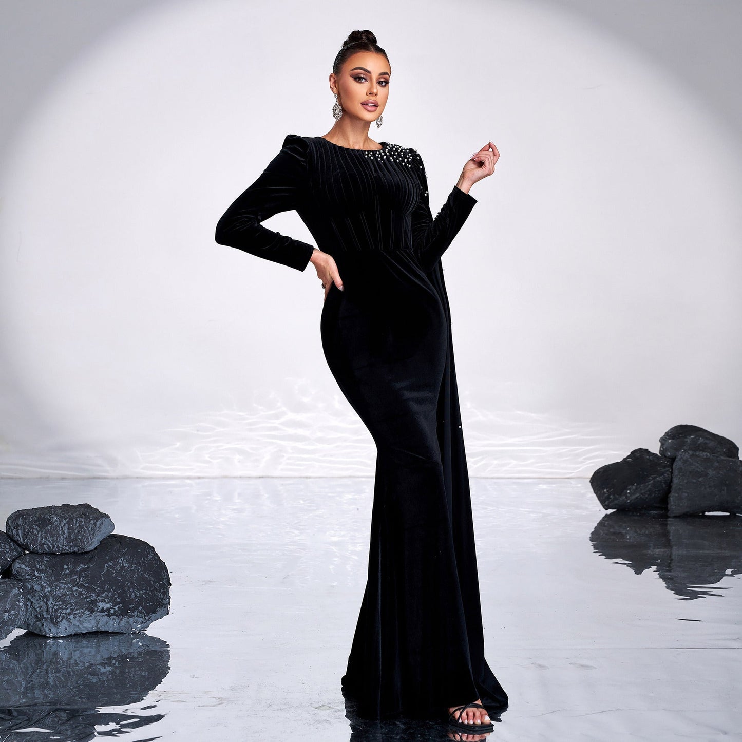 Robe de soirée en velours - Molinse