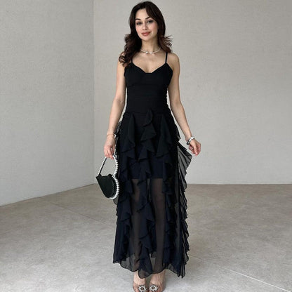 Robe Élégante à Volants – Style Glamour d'Été