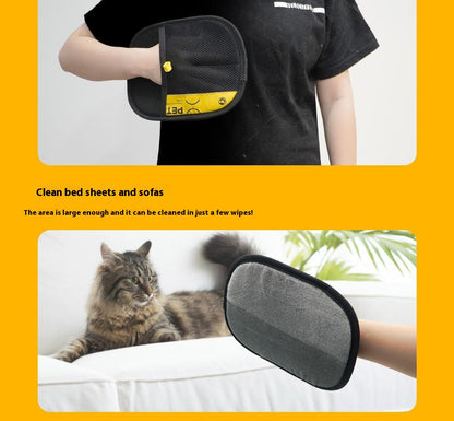 Gant brosse électrostatique pour poils d’animaux