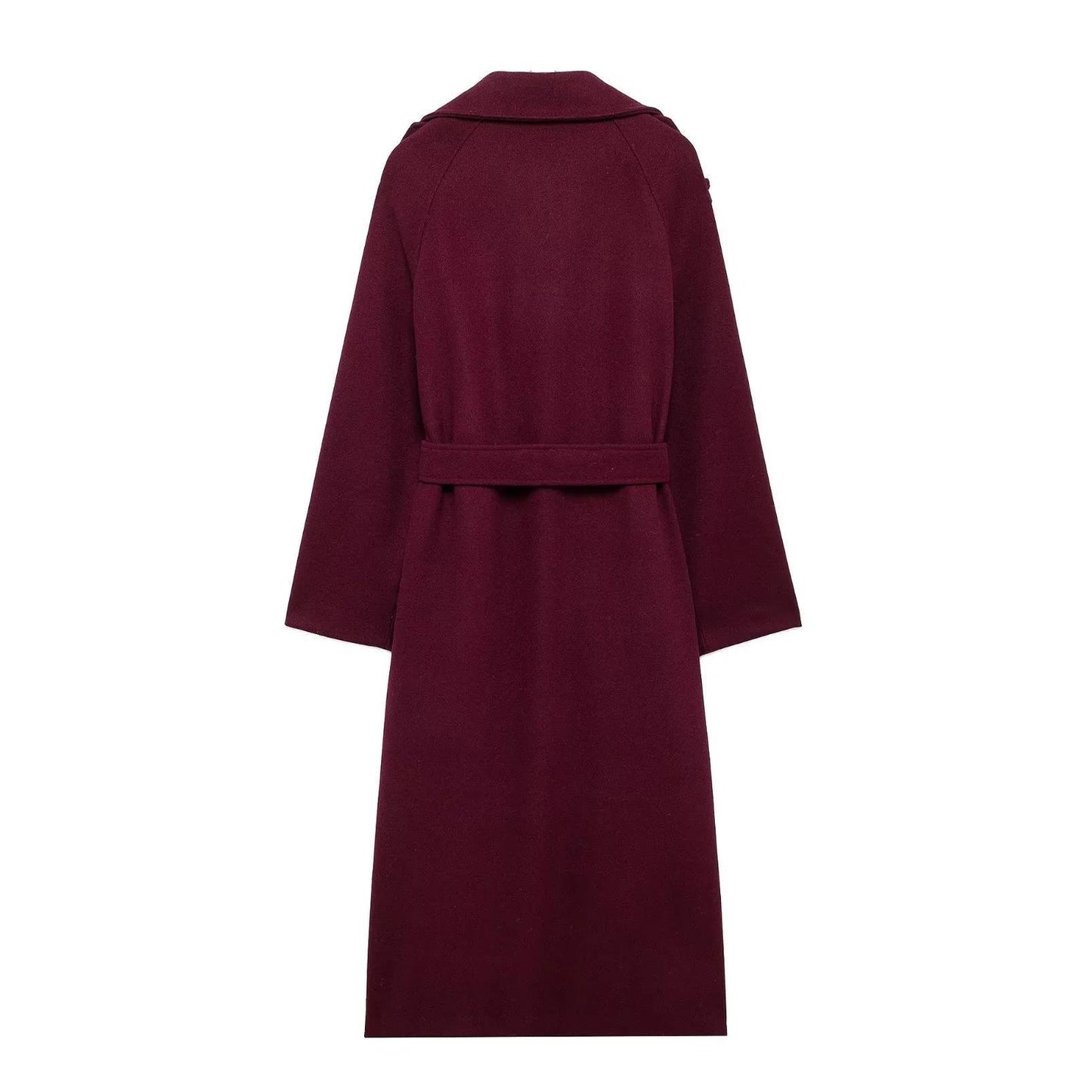 Manteau Long en Laine à Double Boutonnage - Molinse