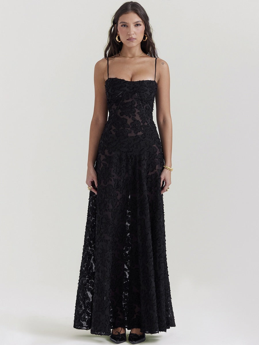 Katy™ | Robe Satinée à Dos Lacé - Élégance Romantique et Confort Luxueux - Molinse