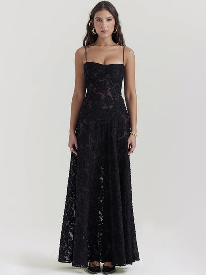 Katy™ | Robe Satinée à Dos Lacé - Élégance Romantique et Confort Luxueux - Molinse