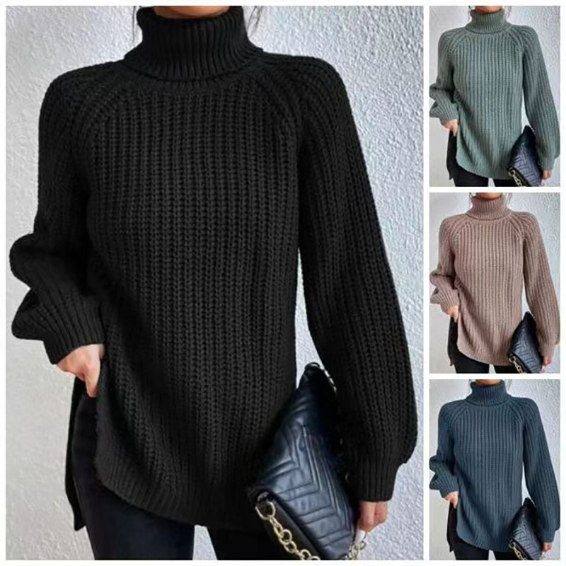 Pull tricoté à col roulé pour femme - Molinse