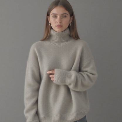 Pull Col Roulé Oversize en Cachemire - Molinse